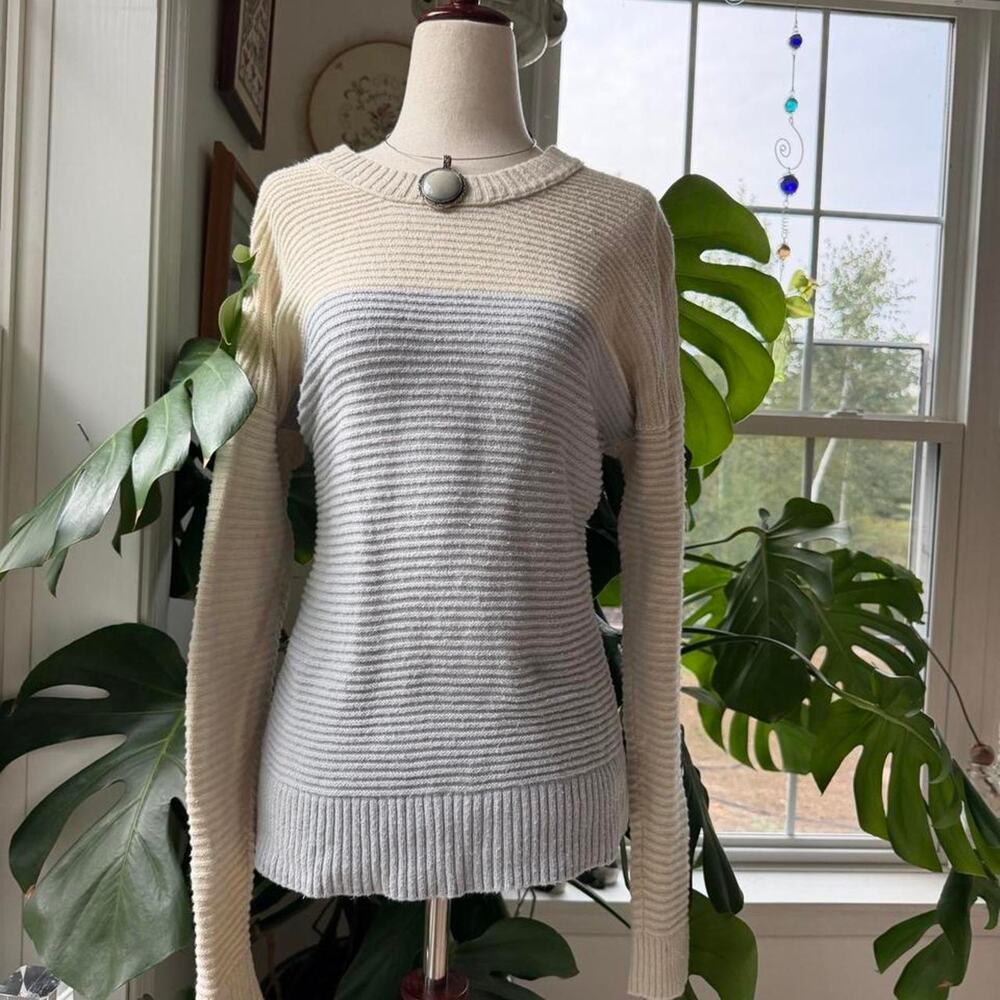 Madewell Color Block Back Button Up Sweater Small